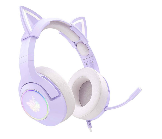 I-ONIK Słuchawki gamingowe Onikuma K9 RGB kocie uszka USB fioletowe (przewodowe) ON-K9_CAT/PE - 1269105 - zdjęcie 4